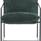 Tivoli Occasional Chair - Black Metal/Green Fabric