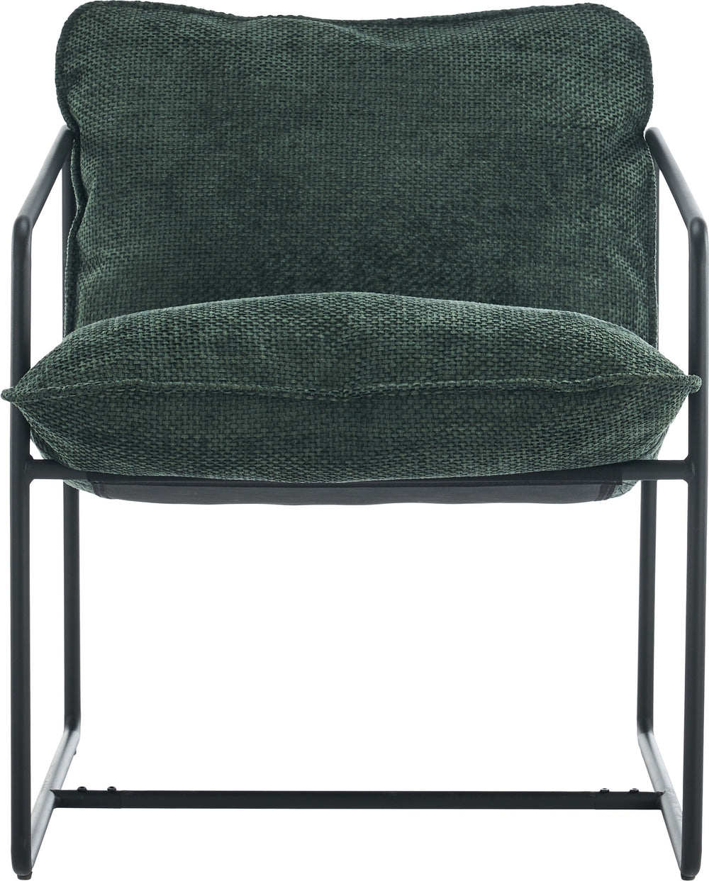 Tivoli Occasional Chair - BLACK METAL/GREEN FABRIC