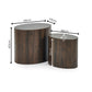 Toba Walnut Effect Nest of 2 Tables
