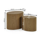 Toba Light Oak Effect Nest of 2 Tables
