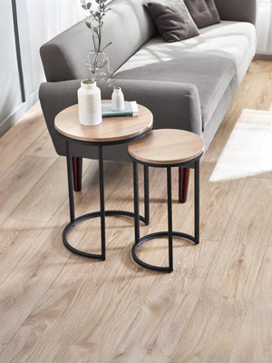Tribeca Round Nesting Side Tables Sonoma Oak