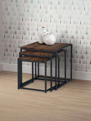 Tribeca Nest Of 3 Tables - Walnut