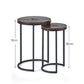 Tribeca Round Nesting Side Tables Walnut