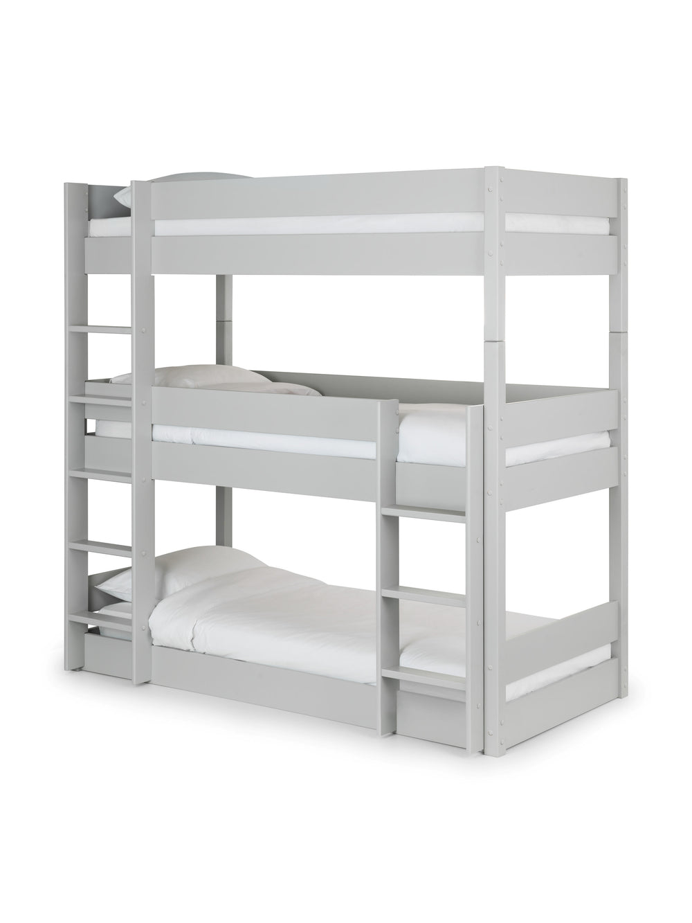 Trio 90cm Single Grey 3 Tier Triple Bunk Bed