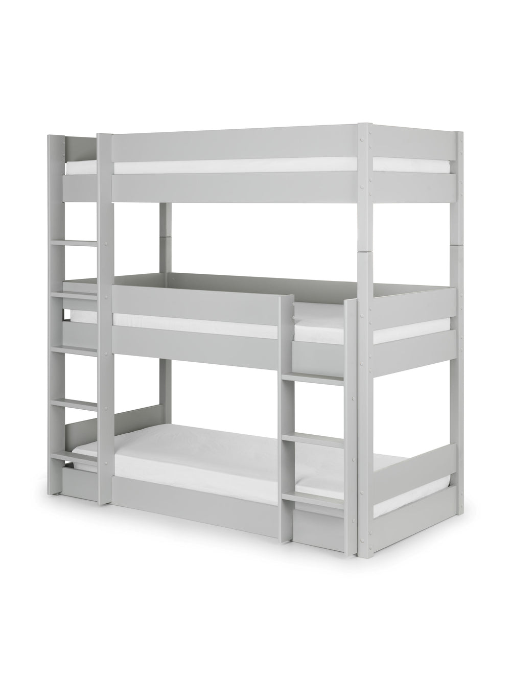 Trio 90cm Single Grey 3 Tier Triple Bunk Bed