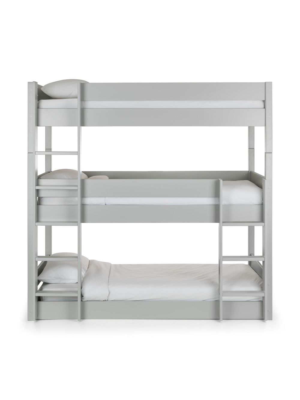 Trio 90cm Single Grey 3 Tier Triple Bunk Bed
