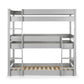 Trio 90cm Single Grey 3 Tier Triple Bunk Bed