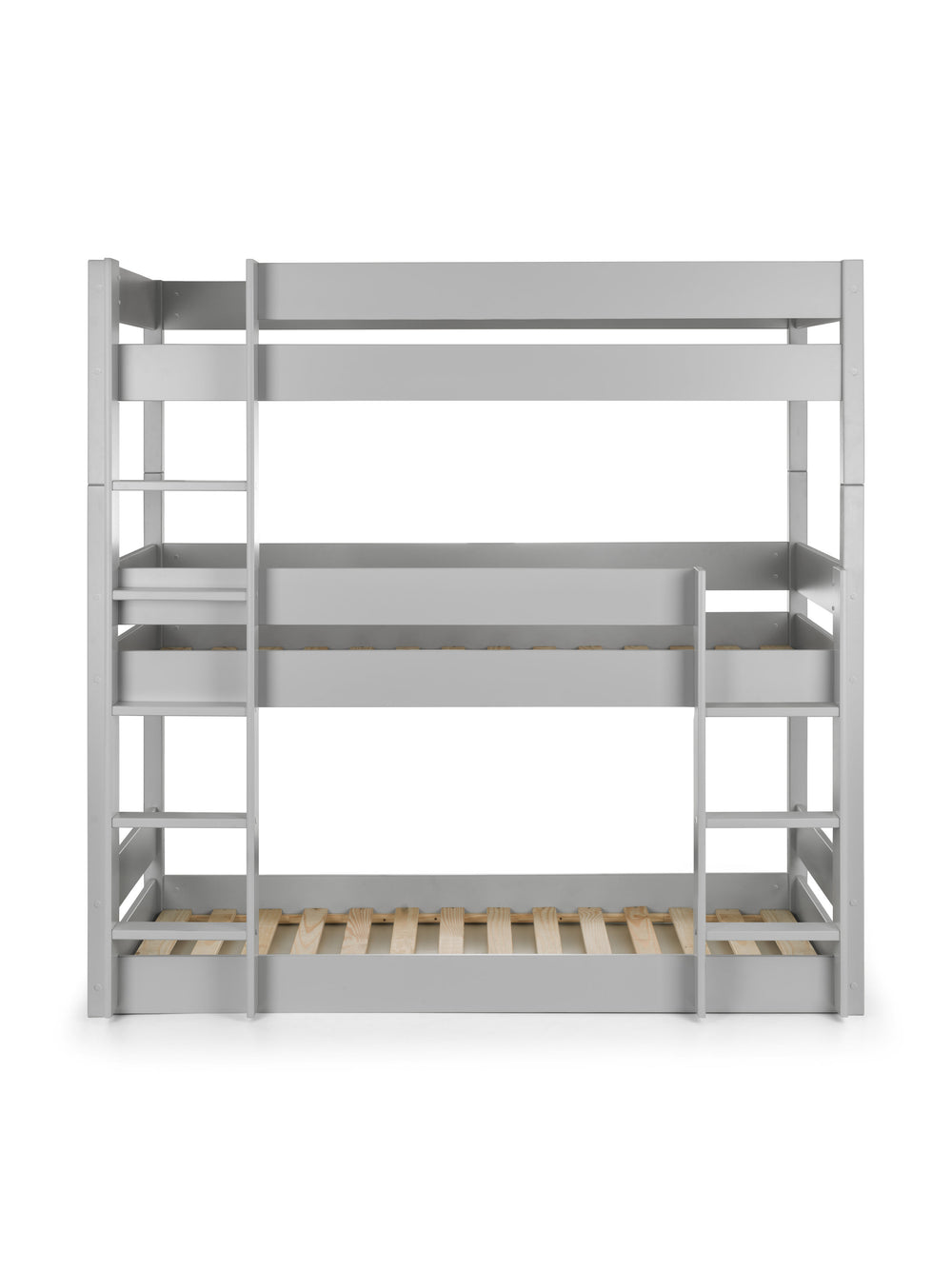 Trio 90cm Single Grey 3 Tier Triple Bunk Bed