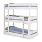 Trio 90cm Single White 3 Tier Triple Bunk Bed