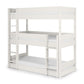 Trio 90cm Single White 3 Tier Triple Bunk Bed