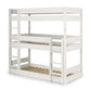 Trio 90cm Single White 3 Tier Triple Bunk Bed