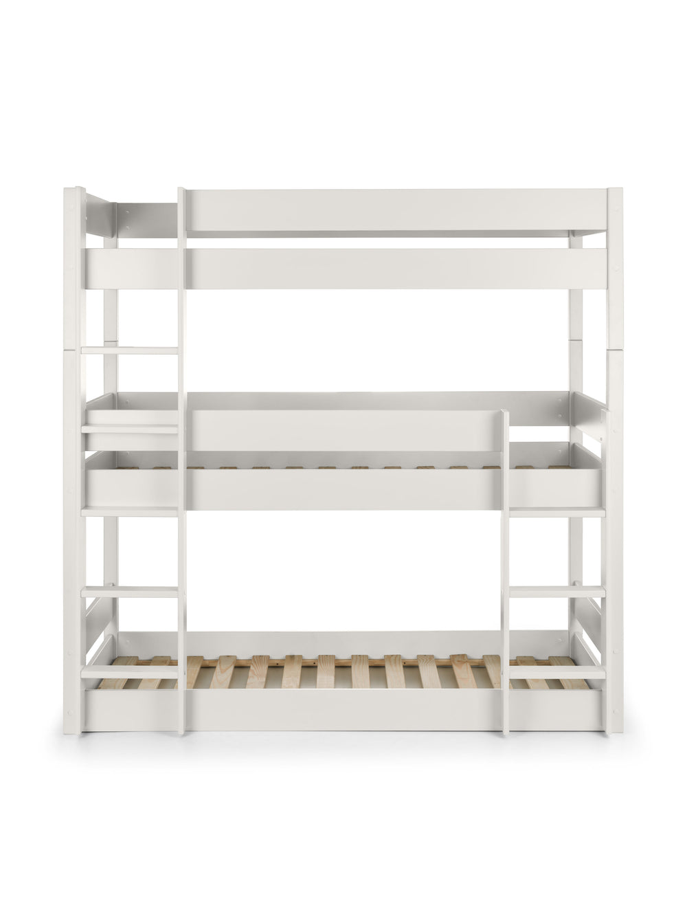 Trio 90cm Single White 3 Tier Triple Bunk Bed