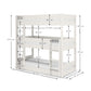 Trio 90cm Single White 3 Tier Triple Bunk Bed
