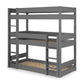 Trio 90cm Single Anthracite Black 3 Tier Triple Bunk Bed