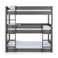 Trio 90cm Single Anthracite Black 3 Tier Triple Bunk Bed