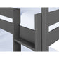 Trio 90cm Single Anthracite Black 3 Tier Triple Bunk Bed