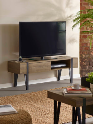 Troy TV Unit up to 65 Inch - Rustic Wood Effect
