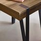 Troy Square Side Table - Rustic Wood Effect