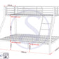 Tandi Triple Sleeper Bunk Bed - Silver
