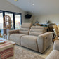 Tokyo Electric Recliner Beige 3 Seater