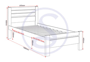 Toledo 3' Bed - DARK GREY