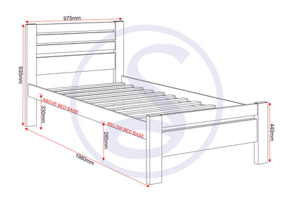 Toledo 3' Bed - DARK GREY