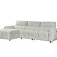 Turin Electric Recliner Sofa Silver Left Hand