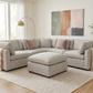 Santorini Sofa Grey Large Corner with Footstool