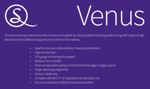 Venus 4' Memory Cool Rolled Mattress - WHITE FABRIC