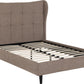 Verona 5' Bed - Brown Fabric