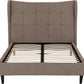 Verona 4'6" Bed - BROWN FABRIC