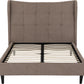 Verona 4'6" Bed - Brown Fabric