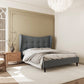 Verona 4'6" Bed - Grey Fabric