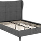 Verona 5' Bed - Grey Fabric