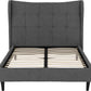Verona 4'6" Bed - Grey Fabric