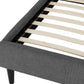 Verona 4'6" Bed - GREY FABRIC