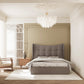 Verona Ottoman 5' Bed - BROWN FABRIC