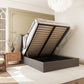 Verona Ottoman 5' Bed - BROWN FABRIC
