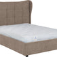 Verona Ottoman 4'6" Bed - BROWN FABRIC