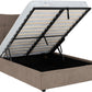 Verona Ottoman 5' Bed - Brown Fabric