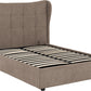 Verona Ottoman 5' Bed - BROWN FABRIC