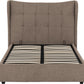 Verona Ottoman 4'6" Bed - Brown Fabric