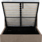 Verona Ottoman 5' Bed - BROWN FABRIC