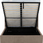 Verona Ottoman 5' Bed - Brown Fabric