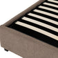 Verona Ottoman 5' Bed - BROWN FABRIC