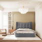 Verona Ottoman 4'6" Bed - GREY FABRIC
