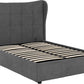 Verona Ottoman 5' Bed - GREY FABRIC