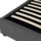 Verona Ottoman 5' Bed - Grey Fabric
