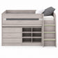 Vespa Mid Sleeper Bed with Desk - Grey Oak Effect