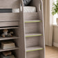 Vespa Mid Sleeper Bed with Desk - Grey Oak Effect